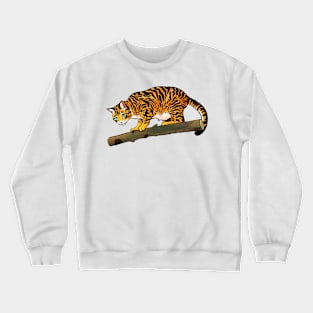 Tree Tiger Tabby Crewneck Sweatshirt